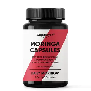 CareHaven Moringa Capsules - 800mg High Purity Natural Herbs Dietary Supplement, 60 Count Odor-Free, Supports Blood Sugar & Immunity, Father's Day Gift