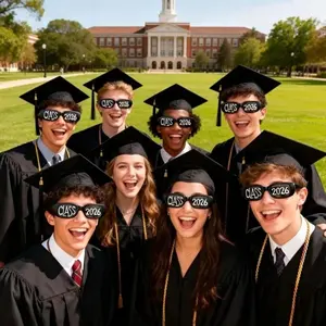 2026 Graduation Party Glasses, DIY Creative Photo Booth Props, Graduation Party Decorations, Themed Gifts, Grad Party Favor, Ceremony Supplies
