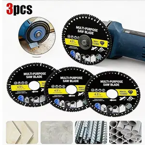 3PCS 4.5" Multi-MaterialCutting Blades -Dry Cut Metal, Tile, Stone &Plastic-Angle Grinder Saw Blades for Alloy, Castlron & Marble (115mm) Tool Accessories Disco Decorte - Versatile Decor for Home and Office circular blade