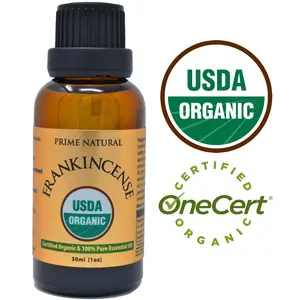 Organic Frankincense Essential Oil 30ml / 1oz USDA Certified Boswellia Serrata Pure Undiluted Therapeutic Grade Aromatherapy Scents Diffuser Skin Care Relaxation Calming Meditation Body Care Blend