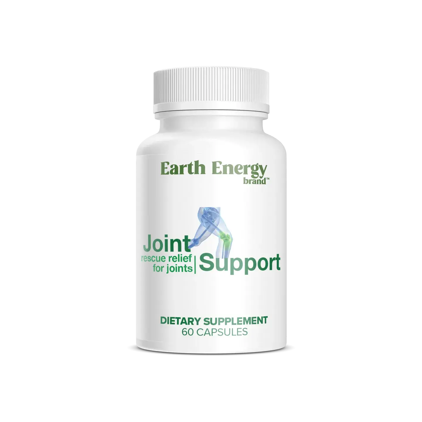 Earth Energy Joint Support - 60 Capsules for Joint Cartilage & Mobility - White Willow Bark, Hyaluronic Acid, Collagen - Daily Joint Relief Supplement