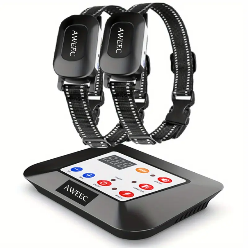 Wireless Dog Fence System with Remote - Electric Shock, Vibration, Beep Training Collar - High Quality, Real-Time Boundary Control, Adjustable, USB Rechargeable - for All Dogs, Ideal for Indoor/Outdoor Use - Pet Containment System, Invisibl