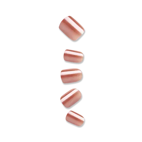 colorFX by Impress No Glue Fake Press On Nails - Last Call | Solid, Beige, Short, Squoval, Manicure