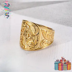 Elegant Exaggerated Ring for Women, European Light Luxury Style, Textured Metal Wide Band, Ideal for Daily Wear & Holiday Gifts
