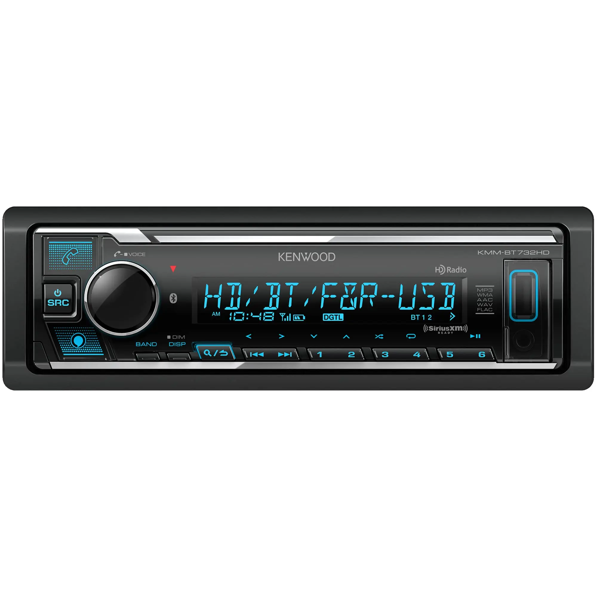 Kenwood KMM-BT732HD AM FM HD Bluetooth Car Stereo Supports Amazon Alexa