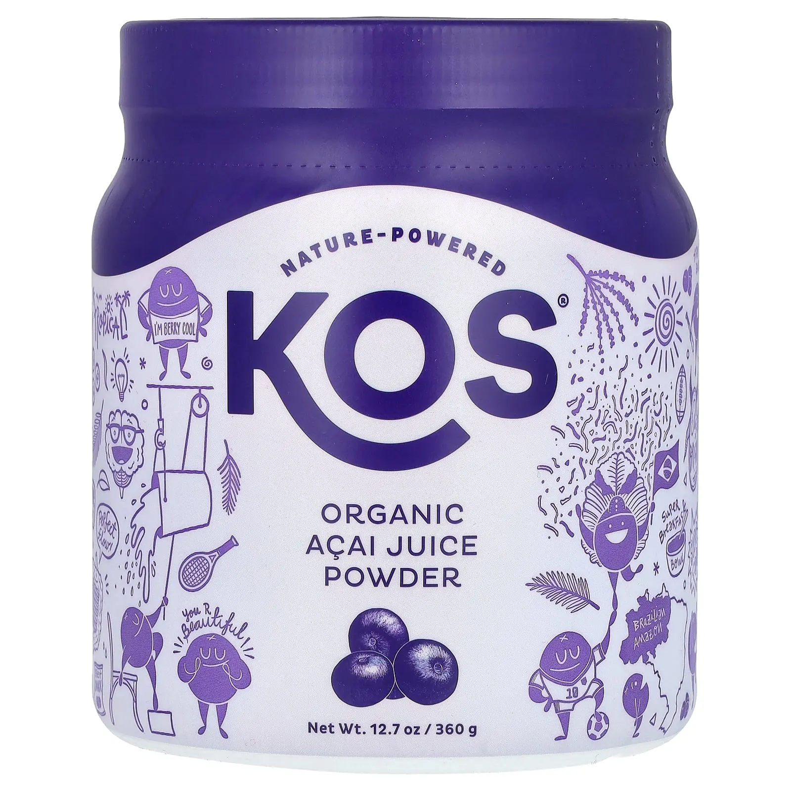 KOS Organic Acai Juice Powder, 12.7 oz (360 g)