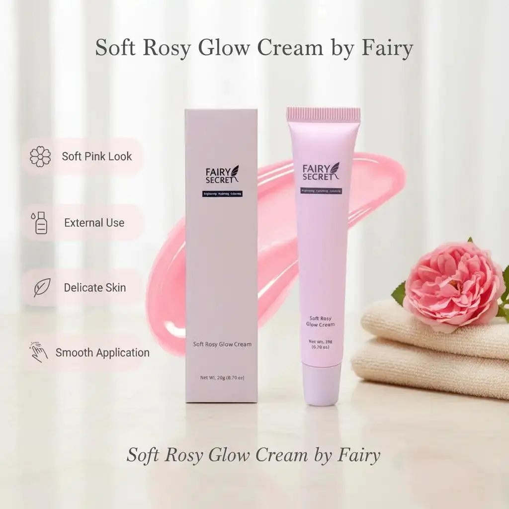 FAIRY SECRET Soft Rosy Glow Cream, Soothing Moisturizer with Niacinamide for an Aesthetic Glow on Sensitive Skin, Flower, Oat, Cosmetic, Smooth, Flowers, Wipe, Oats, Bikini Line