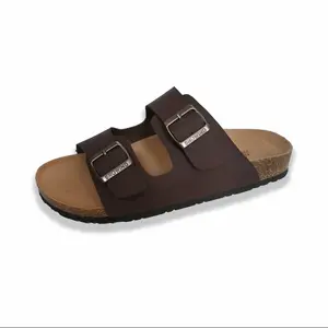 Men's and Women's Cork Flip Flops with Adjustable Double Shoulder Straps and Soft Faux Fur Material for All Seasons Footwear