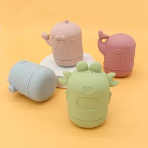 New Baby Cartoon Doll Bath Toys Set Silicone Water Play Bathroom Toys for Kids in Bathtub Swimming Pool Bathtime Fun