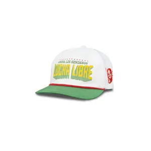 Sendero Provisions Co. Lucha Libre Mesh Trucker Hat - White, Casual, Unstructured, 1-Size-Fits-Most, Side Embroidery, Adjustable Stylish Snapback Cap, Fashion Accessory, Adjustable Stylish Hat, Trucker Style Hat