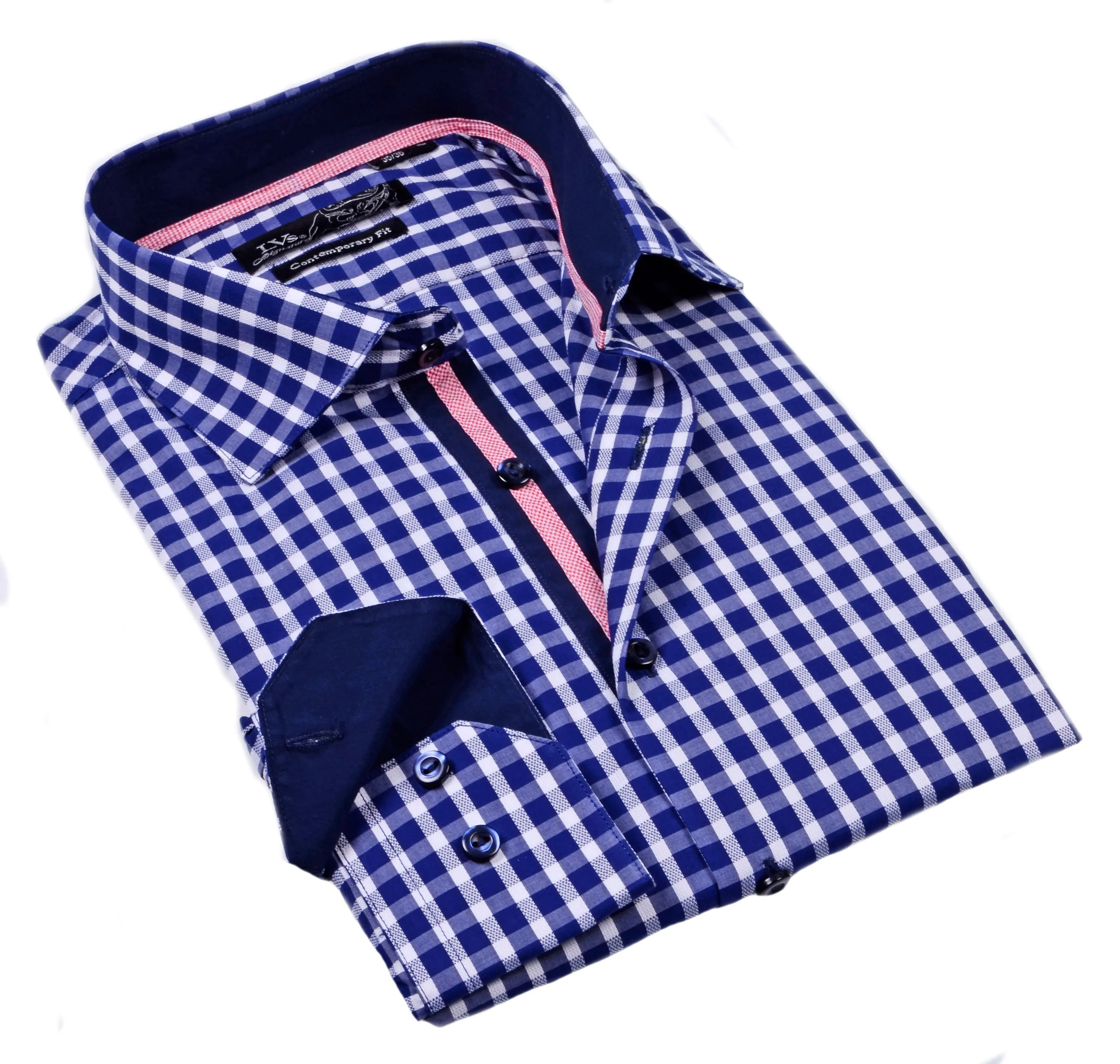 Men's Big & Tall Classic Blazer Shirt, Menswear with Contrast Details, Office-Casual Final Sale, Long Sleeve