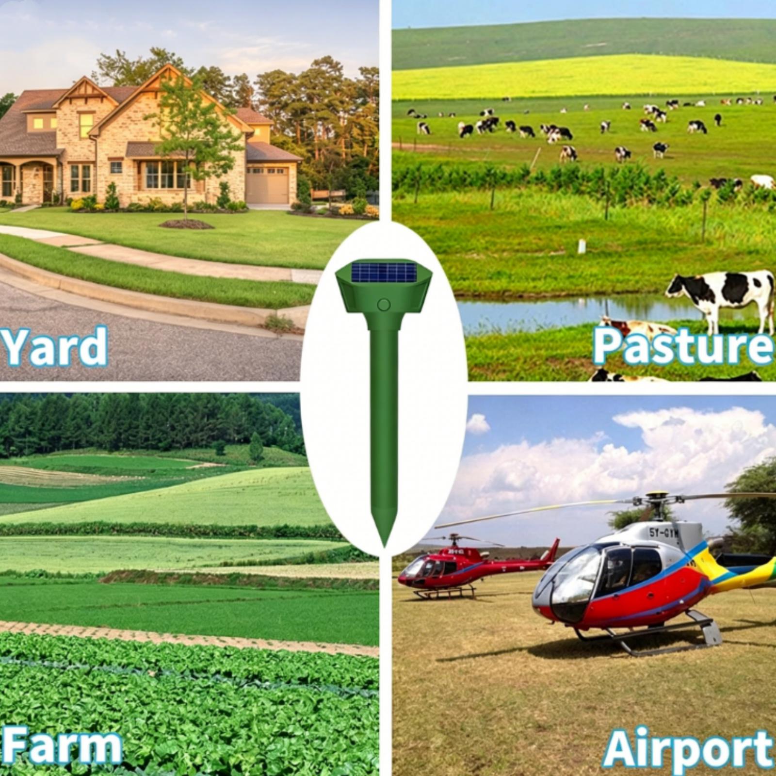 Outdoor Rat, Outdoor Snake for The Yard, Solar-Powered Animal Repeller That Drives Away Moles, Gophers, Snakes, Voles, And Other Underground Pests in The Garden Area