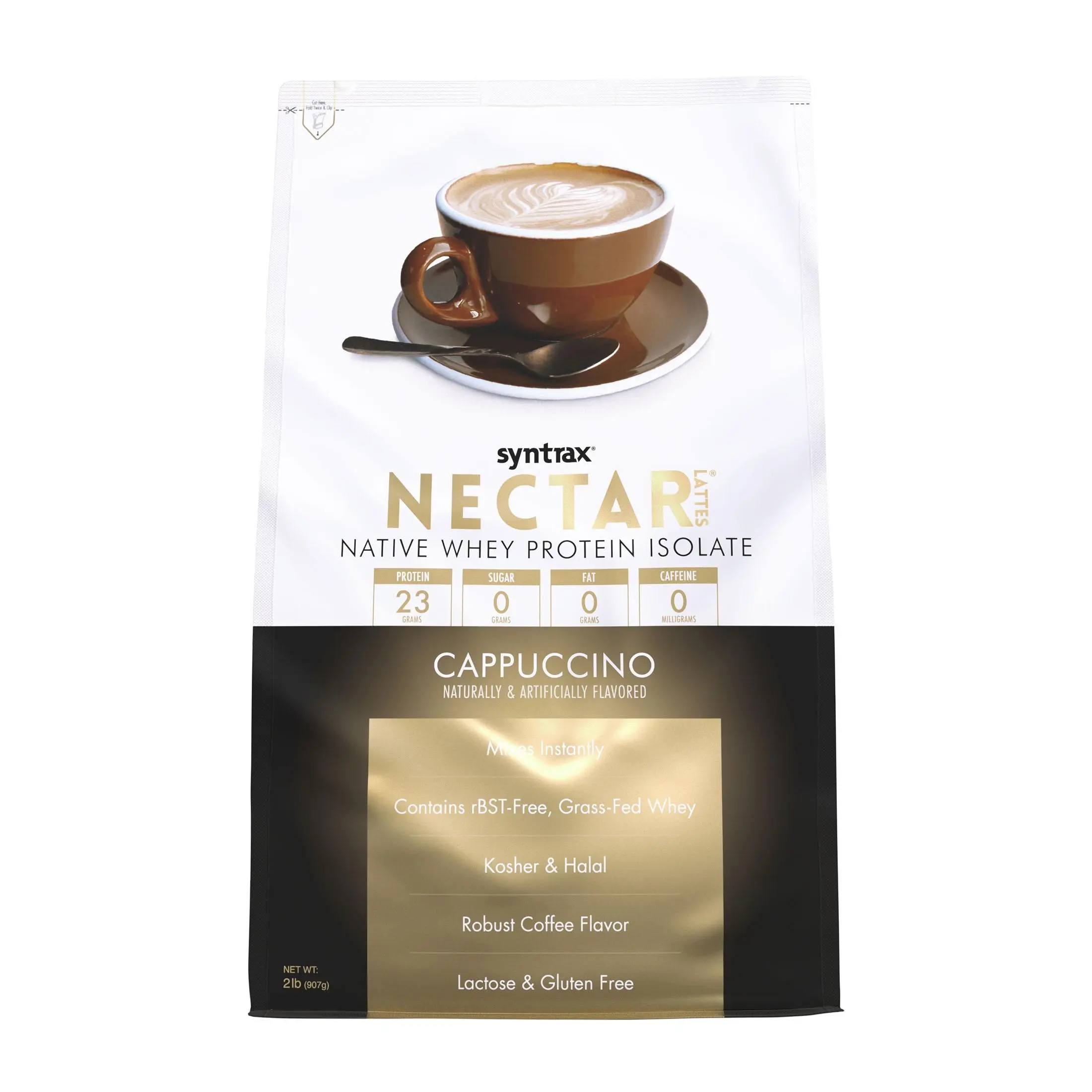 Syntrax Nutrition Nectar Lattes Cappuccino Native Whey Protein Isolate Powder 2 lb Pure Coffee Flavor Dietary Supplement Fitness Drink US
