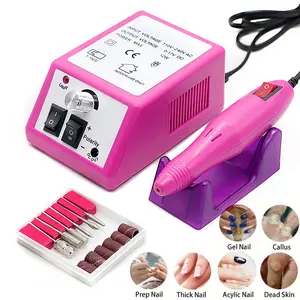 20000RPM Electric Nail Machine Desktop Equipment With 6pcs Milling Cutters Bits Set Gel Cuticle Armor Removal Pedicure Manicure Tool Professional Electric Nail Drill Milling Machine For Manicure Pedicure Files Tools Kit Nail Polishe