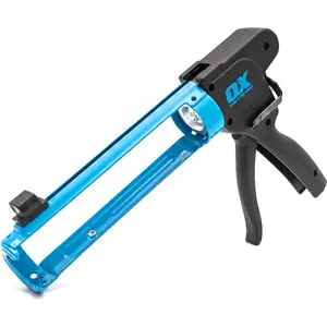 Pro Compact Caulk  - 10 oz Rodless Manual Caulking  Tool - 7:1 Thrust Ratio Designed for Tight Spaces, Includes Belt Clip - Pistola De Silicona