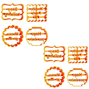 Fun Blessing Cookie Mold Set, Baking Tool for Cookies Gingerbread Soft Candy Pastries, Family Gathering Snack Creative Equipment