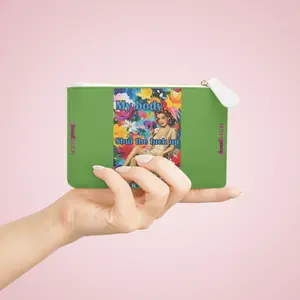 MY BODY SHUT THE FU@K UP Mini Clutch Bag Purse: Women's Rights Gender Bias Equality Equal Rights Amendment, Feminist Gift, Law & History Accessory, Novelty Purse for Women, Statement Makeup Pouch