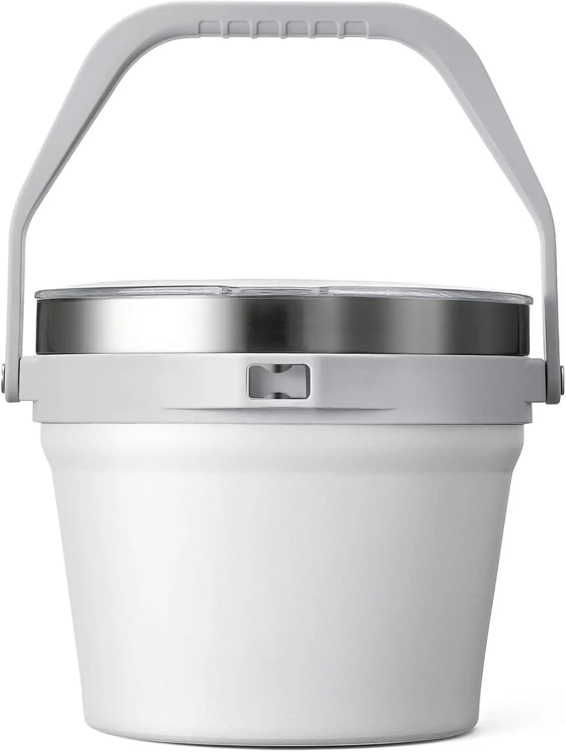 7L Insulated Ice Bucket with LidDouble Wall Vacuum Stainless Steel Beverage Bucket Keeps Frozen LongerHolds 6 Longnecks or 3 Bottles of Winefor , Champagne, Large Parties(White)