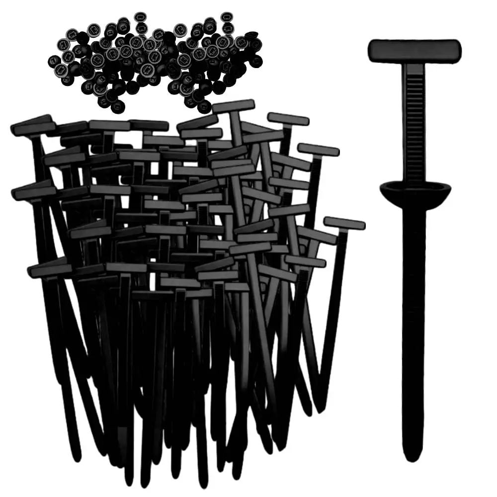 100PCS Nylon Universal Cable Tie Buckle, 2025 New Heavy Duty Self-Locking Nylon Zip Ties Holder, Car Plastic nylon Zip Ties, Multipurpose Plastic Cable Ties Tool for Car Daily Repair Quick Fix (30pcs/60pcs/100pcs)