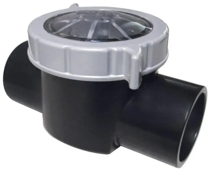 Jandy 7235 High-Temp CPVC Body Hydroseal Check Valve with Screws - 2-in. Spigot, 2.5 in. Spigot, 1.5-in. Longer Glue Joint Sockets, 2x2.5 in. Size, 2-lb Spring, 125 Gpm, Awarded with the NSF International Seal