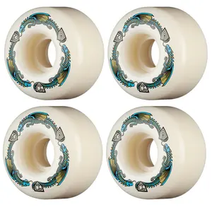 Powell Peralta Skateboard Wheels 54mm x 34mm Dragon Formula 97A V4 Symmetrical Off White