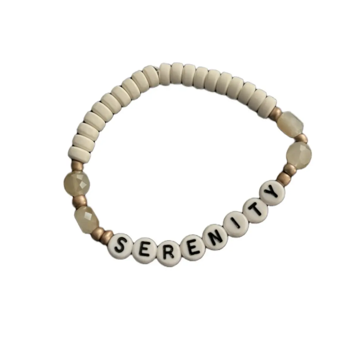 Hope&HustleCo “Serenity” Beaded Stretch Bracelet for Women | Recovery Jewelry | Sobriety Gift | Sober Jewelry
