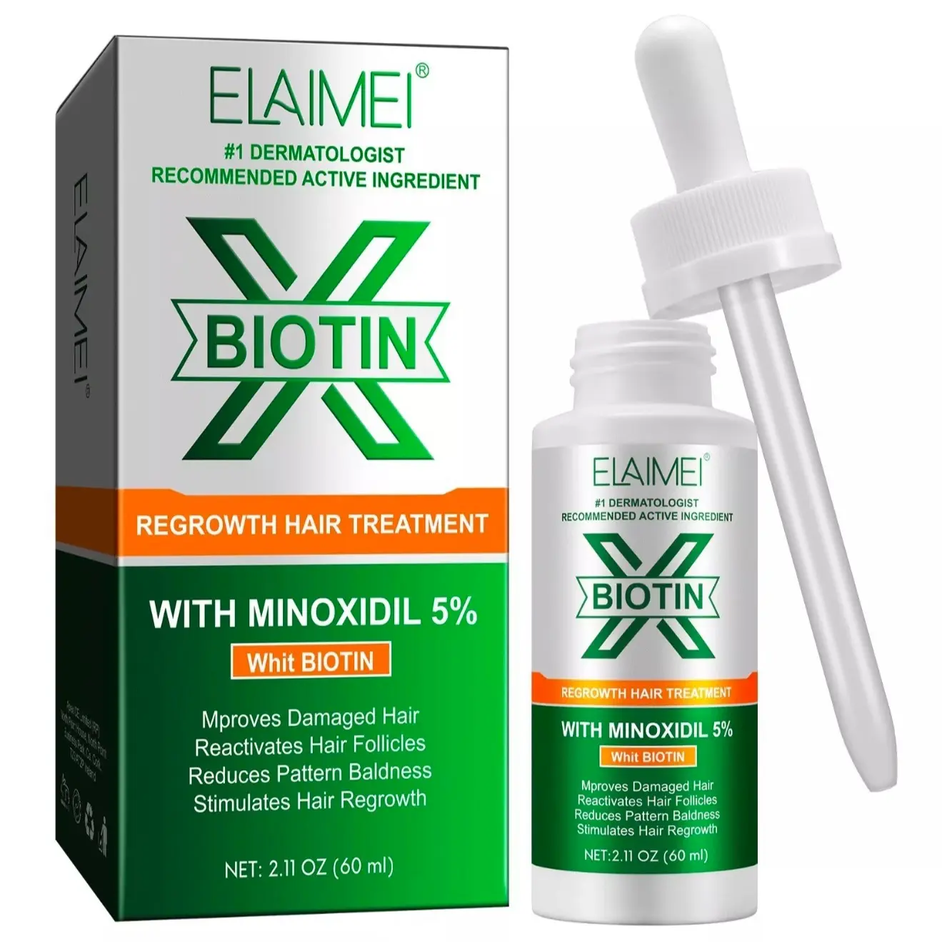 Minoxidil for Hair and Beard- Biotin Hair Growth Serum & 5% Minoxidil Serum Oil beard growth and hair growth
