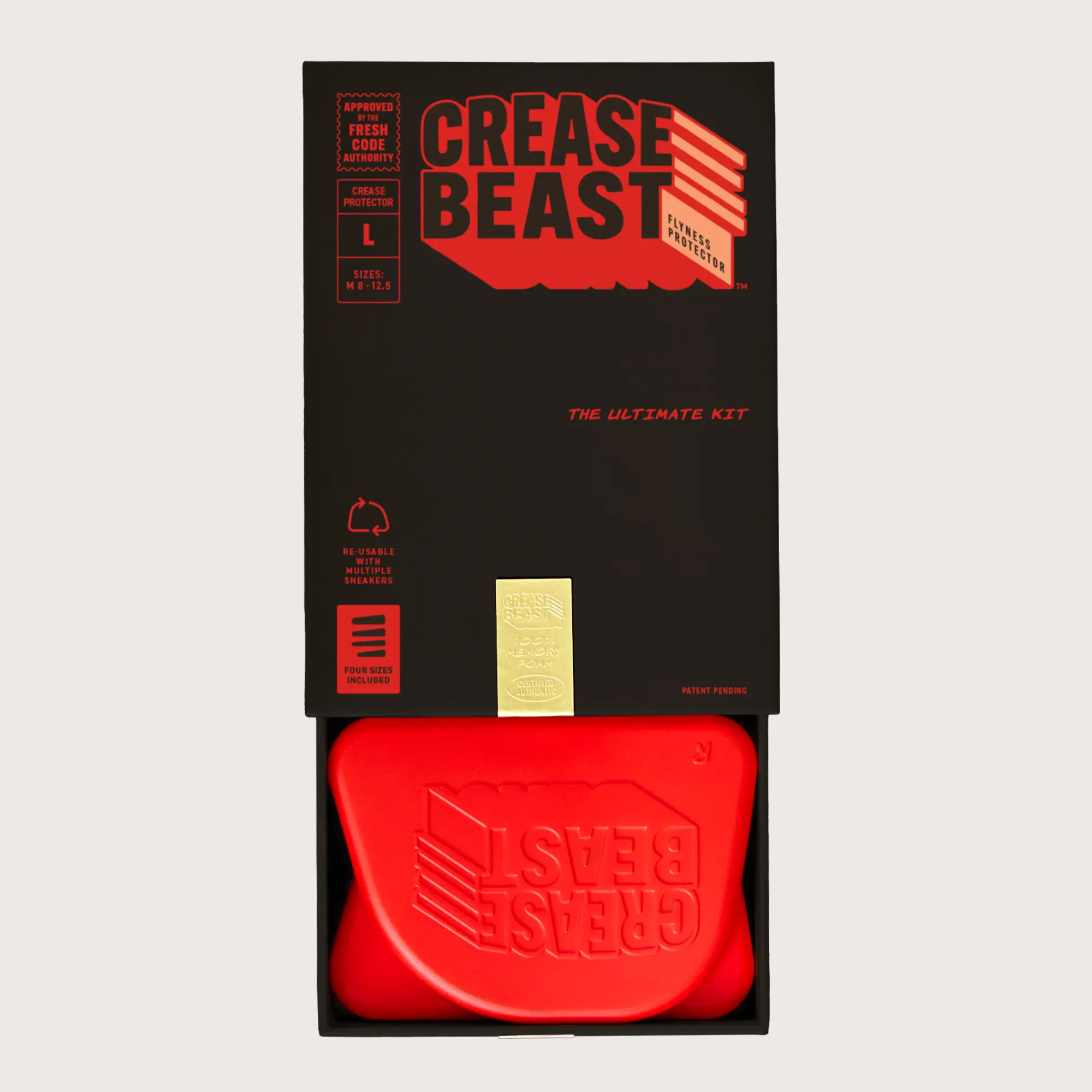 Crease Beast Ultimate Kit - Memory Foam Crease Protector for sneakers - Protects every pair in your collection - Comfortable & Reusable Anti-Crease -  For Men's Size 8-12.5 Footwear