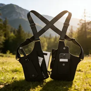 Adjustable Underarm Shoulder Bag Unisex, Adjustable Crossbody Bag, Portable Anti-Theft Hidden Phone Pouch, Outdoor Hunting Gear Storage, Premium Leather, Perfect Gift, Leather Crossbody Bags
