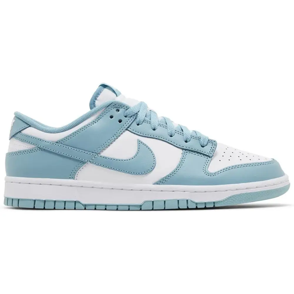 Nike Dunk Low "Denim Turquoise" Blue White Fashion Sneakers Runner Sports Shoes, Trendy Fashion Sneaker