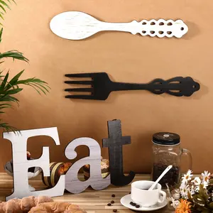 3 Packs Rustic Wood EAT Sign, Fork And Spoon Wall Decor, Decorative  Hanging Eat Letters for Kitchen And Home, Dining Room