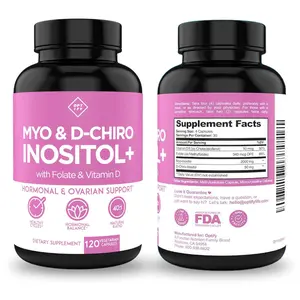 Optify Myo-Inositol & D-Chiro Inositol 40:1 Dietary Supplement with Folate & Vitamin D for Hormonal Balance Ovarian Support Women's Health 120 Capsules - Healthcare
