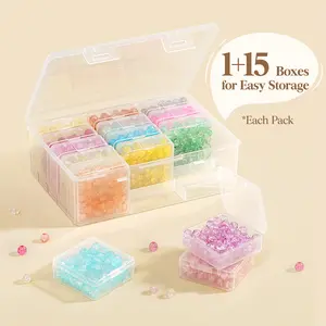 Lifewit Craft Organizer, Clear BPA-Free Plastic Box for Jewelry, Small Parts & Nails Storage, Secure Hinges & Reinforced Design