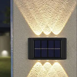 Solar Powered Wall Mounted Light, 1/2 Counts Outdoor Wall Washing Light, Garden Decoration Wall Lamp, Outdoor Garden Courtyard Path Decoration Light