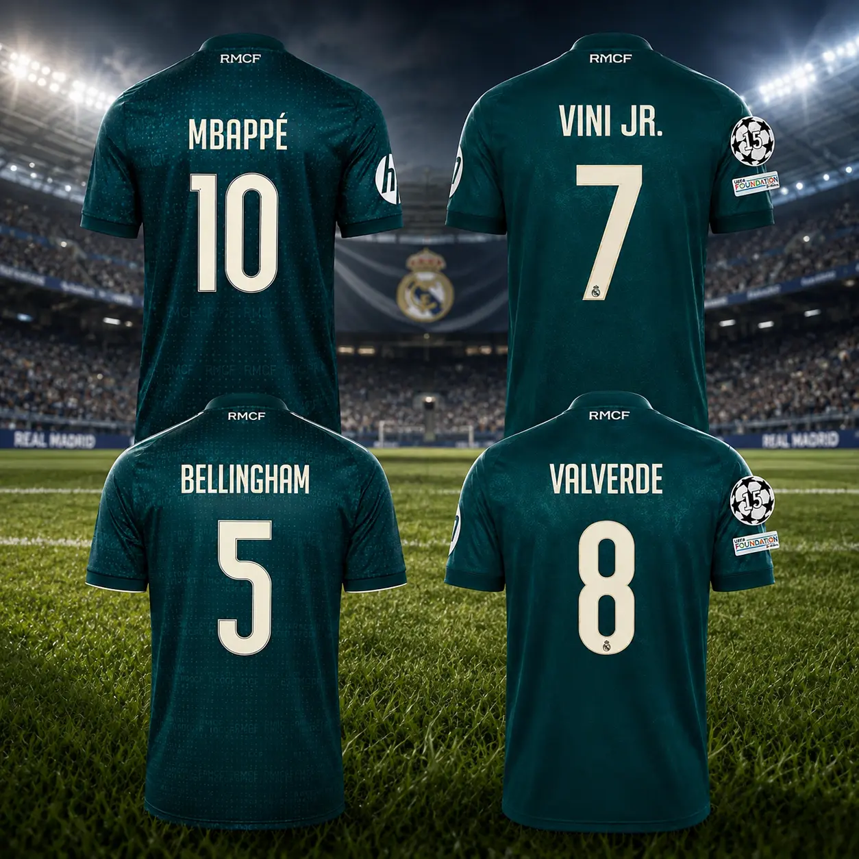 Unisex Madrid 2026/27 Away Soccer Jersey – Replica Football Shirt, Breathable Quick Dry Match Day Fan Apparel, Athletic Sports Tee for Men & Women