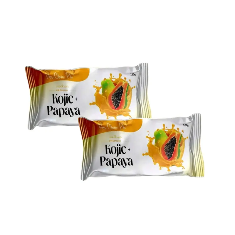 Her Choice PH Premium Kojic + Papaya Soap – Deep Cleansing & Skin-Refining Bath Bar with Alpha Arbutin, Jeju Aloe & Fruit Extracts – Moisturizing Body Soap for Smooth, Radiant-Looking Skin – 135g