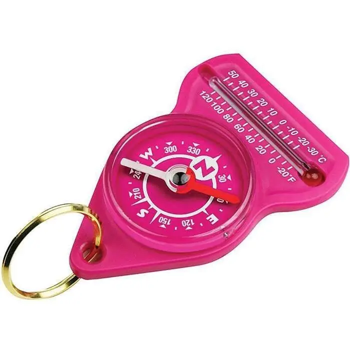 Silva 370402 Forecaster 610 Fuchsia Analog Adventure Compass - Keyring Attached, Dual Thermometer (°F-°C), for Hiking/Light Outdoor GPS & Navigation