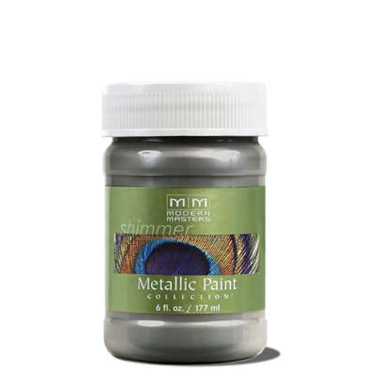 MODERN MASTERS ME244 6 oz. Steel Gray Metallic Paint - Non-Toxic, Ideal for Lamps, Ceilings, Carved Surfaces to Create Exciting Finishes