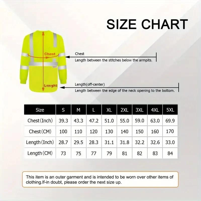 [SummerVibes]3/6-Pack Pomerol High Visibility Safety T-Shirts, Men's Long Sleeve Reflective Workwear with Pockets, Breathable and Lightweight, Suitable for Construction, Warehouses, Outdoor Work, Night Fishing - Neon Yellow/Green