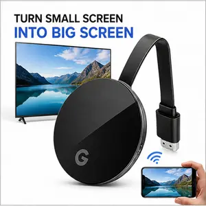 HDMI Wireless Adapter for TV & Projector, 2.4G WiFi Screen Mirroring Dongle for Phone Supports AirPlay Miracast, Wireless HDMI Transmitter