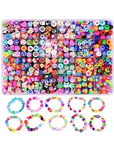 24 grid soft ceramic bead bracelet necklace accessories DIY bead material set