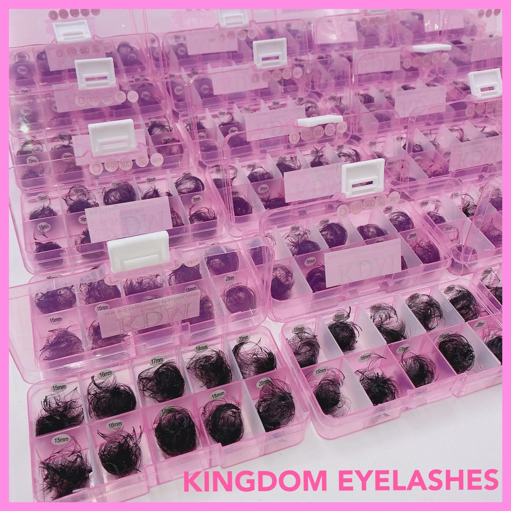 20D Handmade Lashes Mix Lengths - 14/15/16/17/18 - 1000 Fans