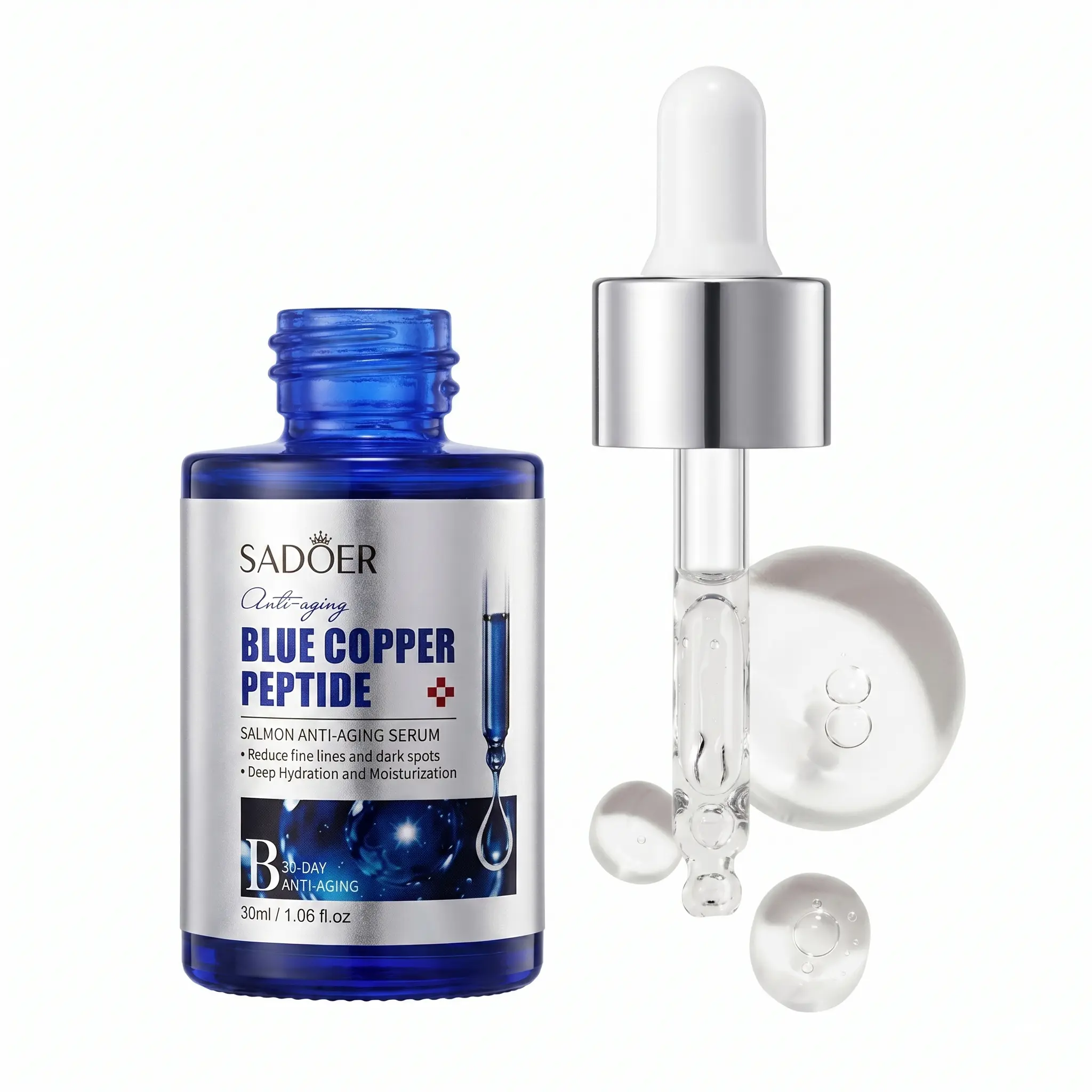 GHK-CU copper peptide serum – An ultra-hydrating facial serum specifically designed for dry skin  Plumping and Smoothing Fine Lines, Lightweight, Vegan, Cruelty-Free Facial Serum
