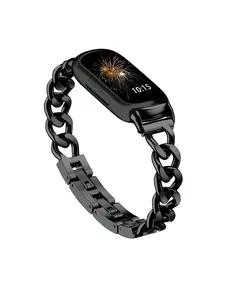 Metal Chain Band Compatible with Fitbit Inspire 3 Bands, Adjustable Stainless Steel Straps Replacement for Fitbit Inspire 3 Bands for Women Men-2 rolex e