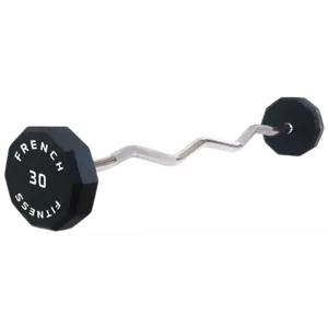 French Fitness EZ Curl Urethane Barbell 30 lbs - Single (New)