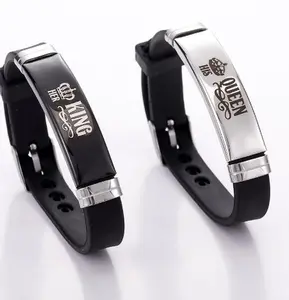 2PCS Couple Bracelets Adjustable Anniversary Promise Bangle Bracelet Matching Set for Couples Perfect Gift for Celebrating