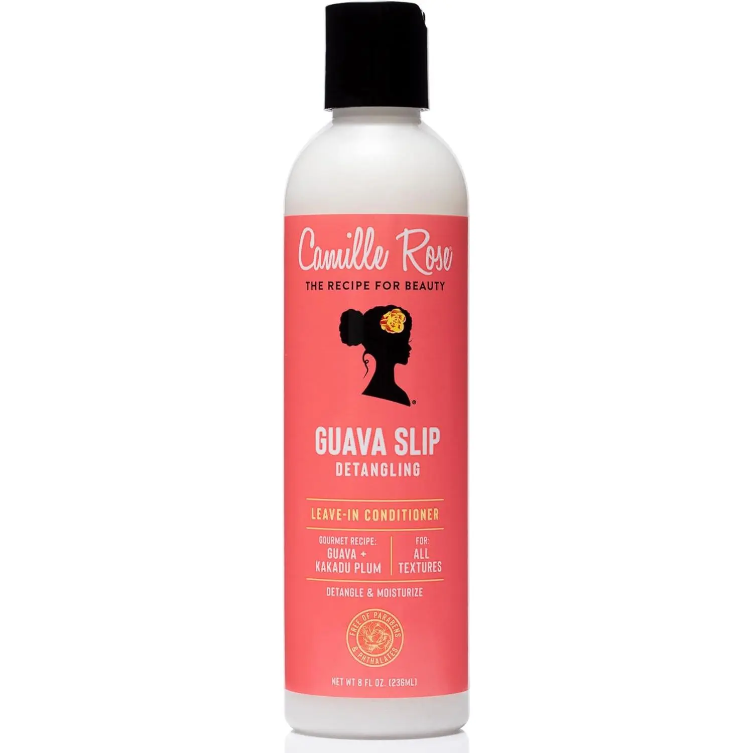Camille Rose Guava Slip Leave-In Conditioner for Smoothing & Detangling, Daily Haircare with Guava & Kakadu Plum, Anti-Frizz Moisture, 8 fl oz, Gentle, Hydration, Hydrating, Adults, Liquid, All Types, Moisturizer, Nourishing, Lightweight, Apply Generously