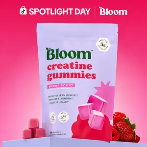 Bloom Nutrition Creatine Gummies - Energy, Cognitive Health & Post-Workout Muscle Recovery Promotes & Muscle Improves - Creatine for Women
