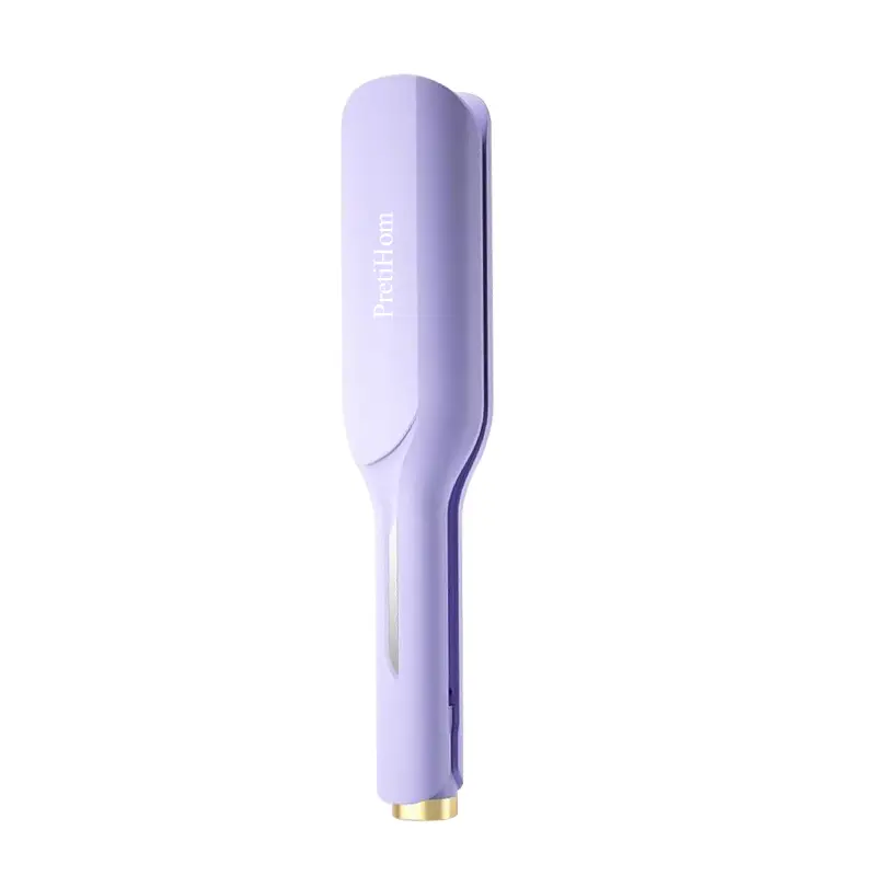PretiHom V-Shaped Clip - 30-second fast heat-up, ergonomic lightweight curling iron Multifunctional Styler hair straightener