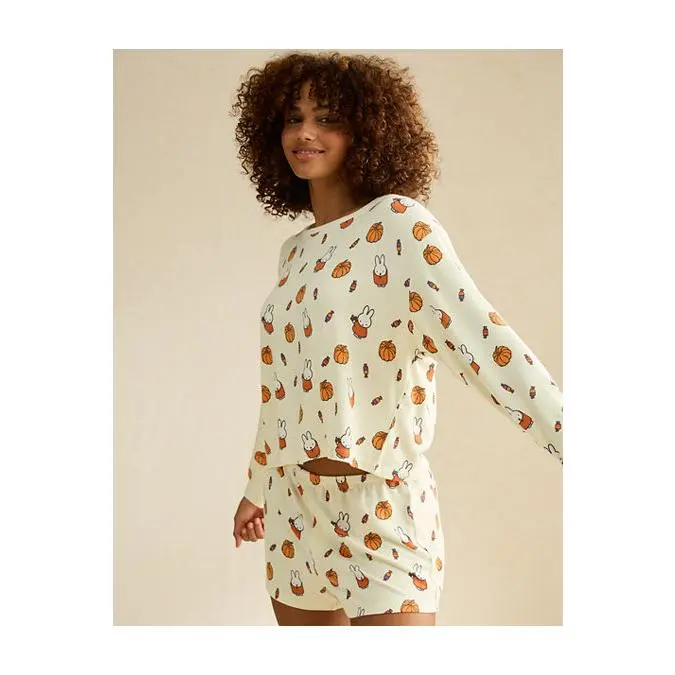 AE Luxe Plush Miffy Long Sleeve + Short PJ Set